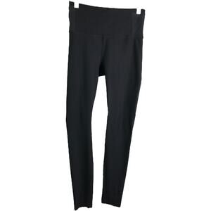 Lululemon Legging's Womens 8 Black Tights Back Pocket Mid-Rise Tiny Vent Holes